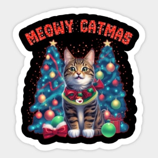 meowy catmas Sticker